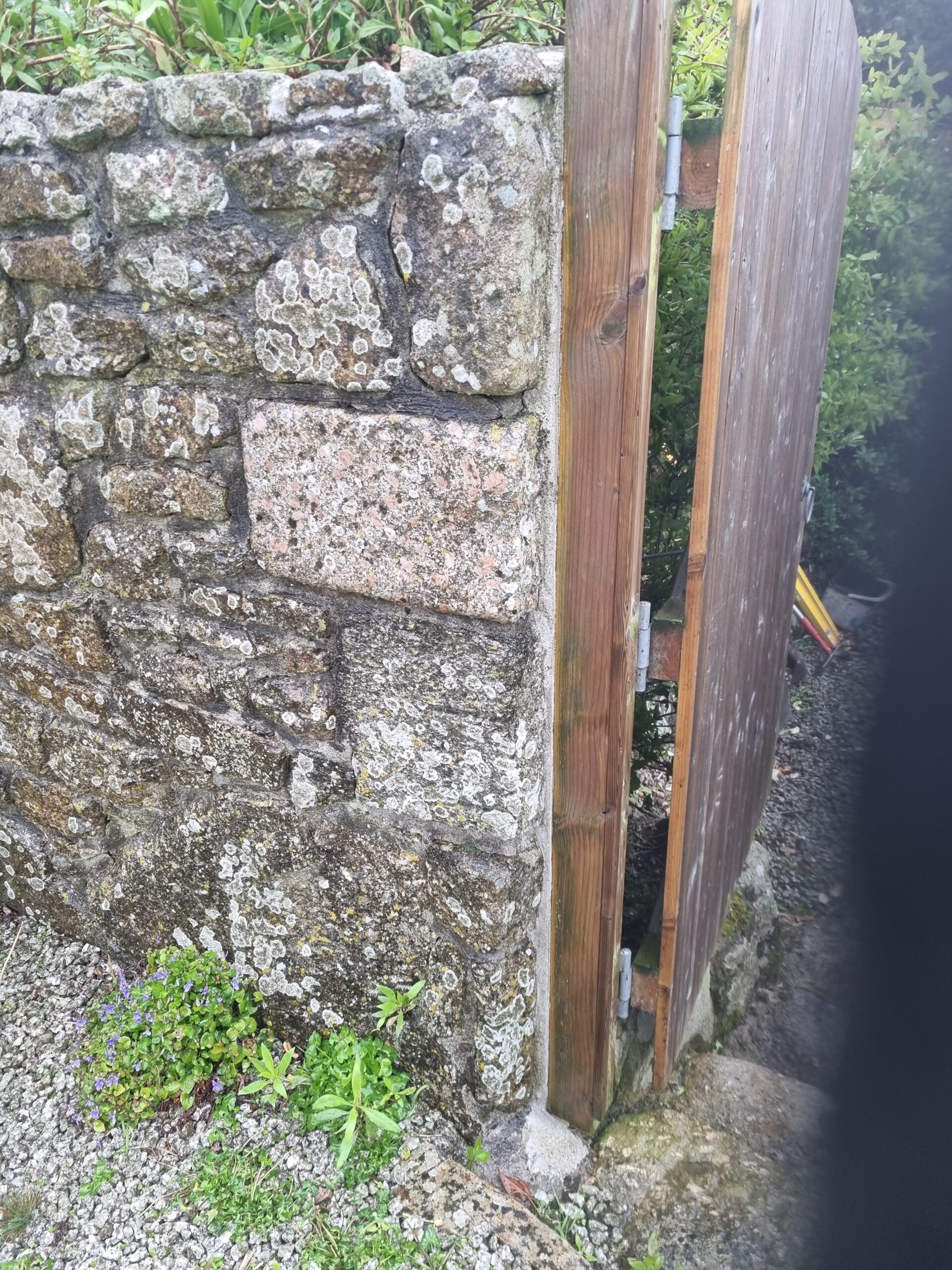 Traditional stone wall at a home near Penzance