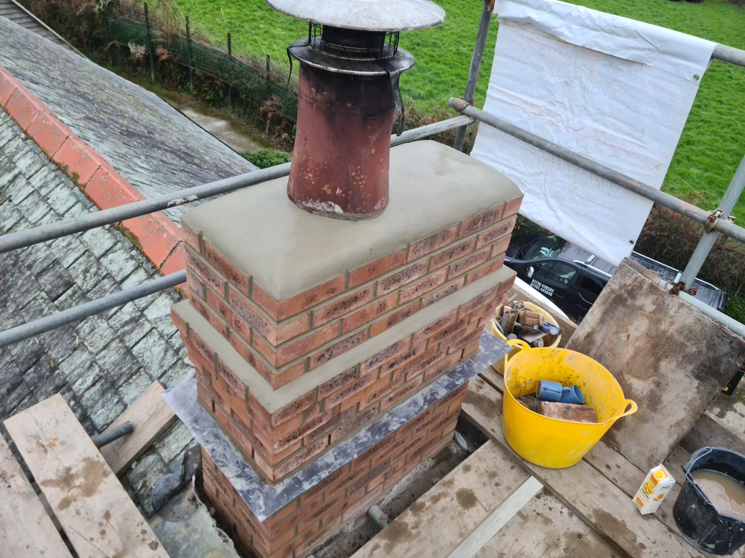 Chimney replacement at a house near Penzance