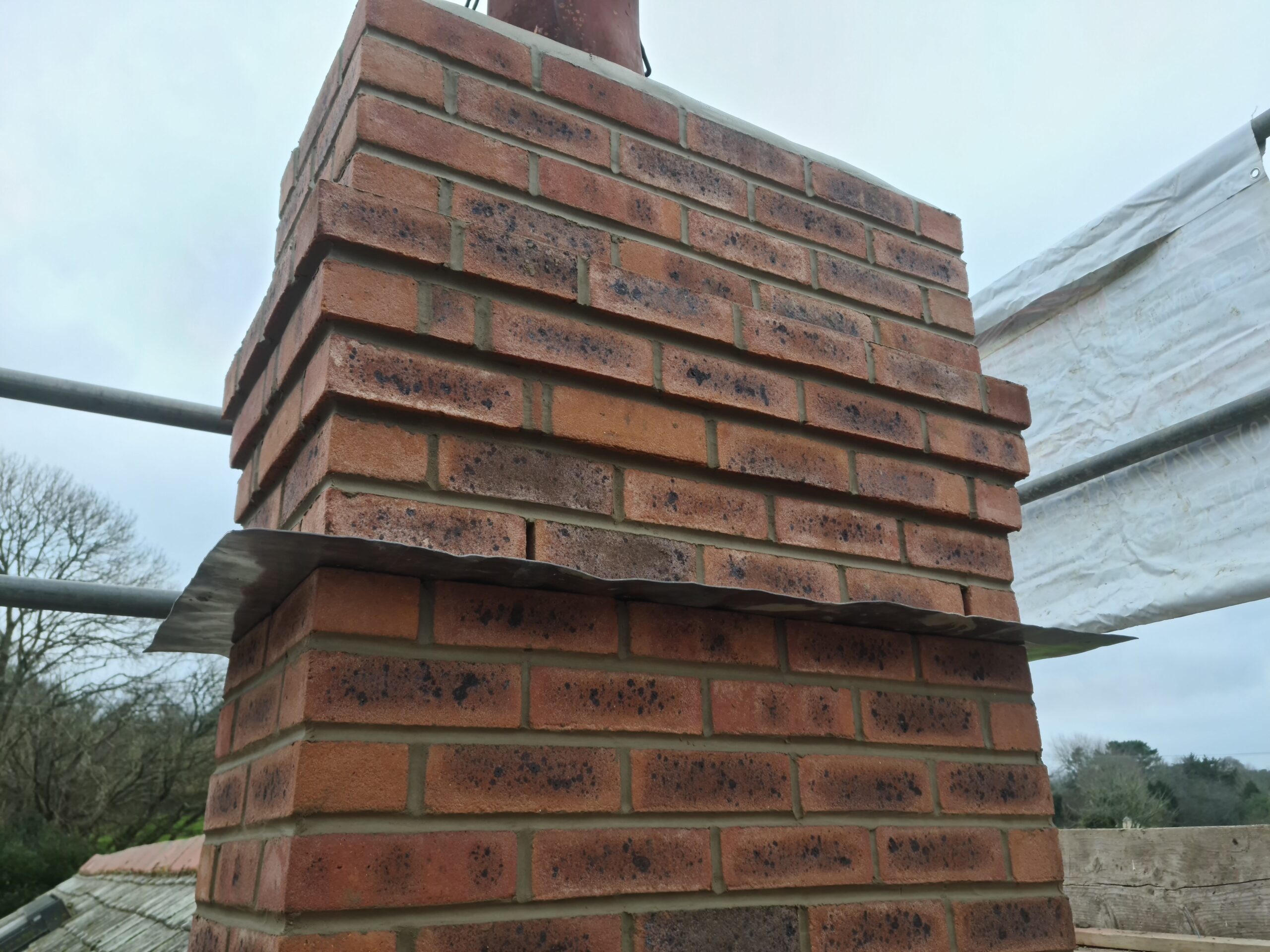 chimney repair work by bartlett construction in west Cornwall