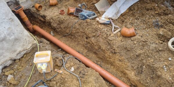 Installation of soakaway drainage near Penzance